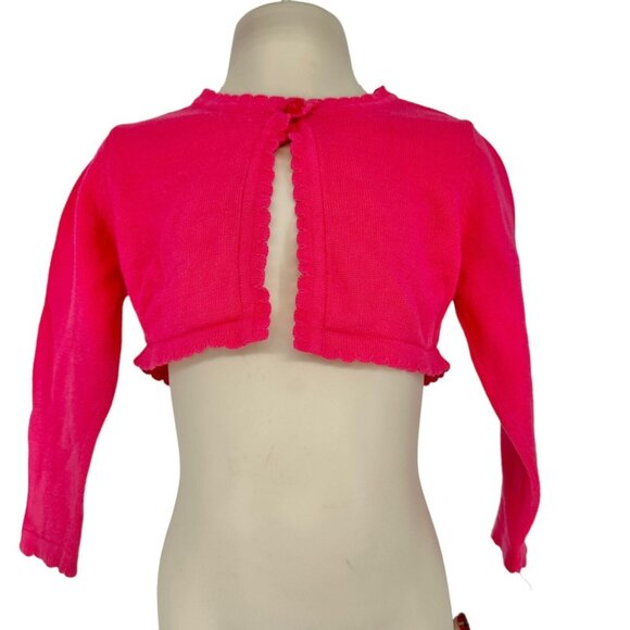 Blueberi Boulevard Girls 4T Cropped Cardigan Sweater Pink Cotton - Picture 1 of 8